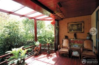 家庭阳台扶手椅设计图片