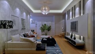 2025最新90平方米小三室客厅装修效果图