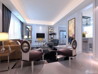 2025新古典风格客厅天花板吊顶效果图欣赏