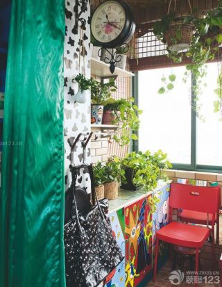 东南亚风格室内阳台装饰效果图片