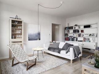 北欧风格客厅地毯装修图片