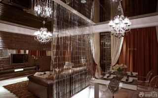 最新简易房间隔断房间隔断珠帘隔断装修案例