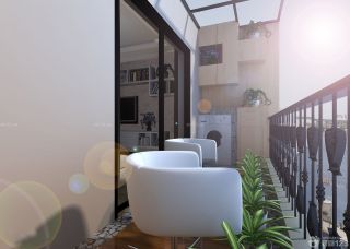 封闭式露天阳台装修效果图 