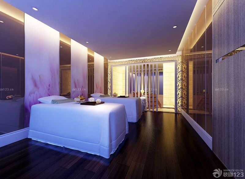 现代风格美容会所按摩床图片