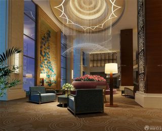 最新中式会所设计背景墙设计效果图片