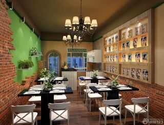 最新奶茶店创意美式风格装修样设计图