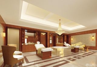 豪华欧式美容院欧式吊灯装修图片欣赏