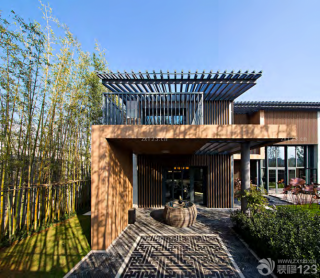 最新现代中式风格别墅外观装修图片