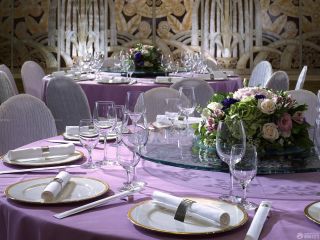 2025最新酒店餐厅圆餐桌装修效果图片