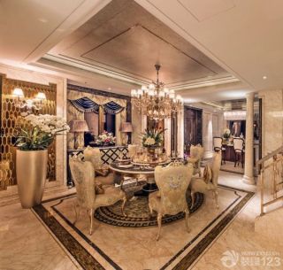 现代别墅奢华餐厅装修