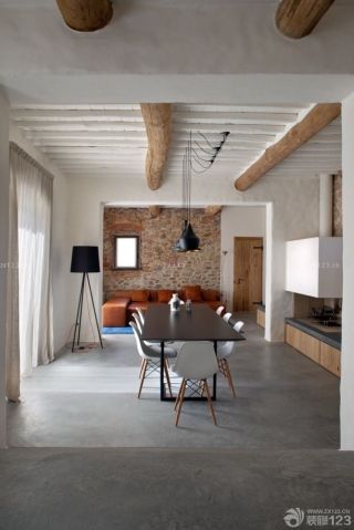 乡村房屋客厅餐厅吊顶设计图