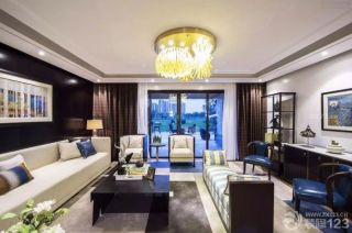 豪华室内客厅吊灯装修效果图