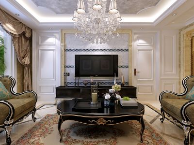 建投十号院-137㎡-欧式风效果图