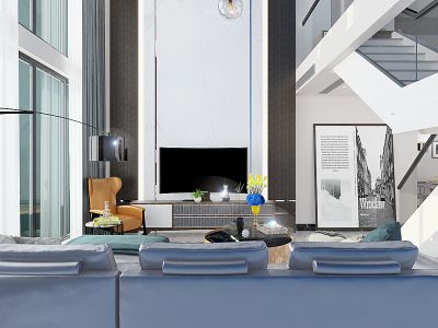 中隐小城1期-185㎡-现代风效果图