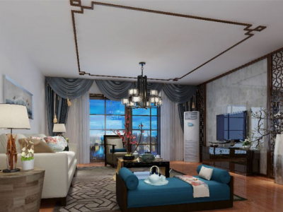 世纪花园145平米新中式风格装修案例