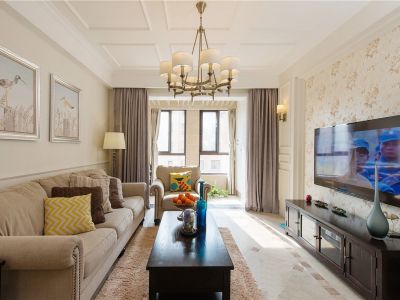 悦荣府123平米三居室美式风格装修案例