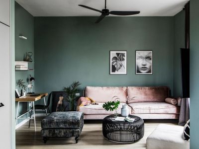 绿地海外滩-76㎡-现代风效果图