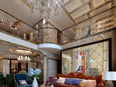 碧桂园天麓-466㎡-欧式风效果图