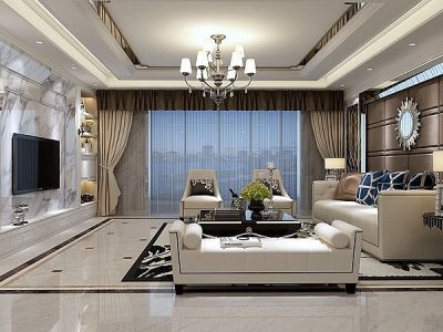 外滩明珠165平米四居室欧式风格装修案例