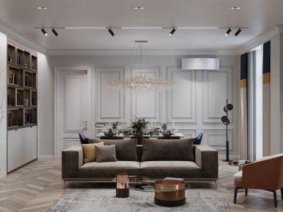 南岸名城120㎡现代简约三居室装修案例