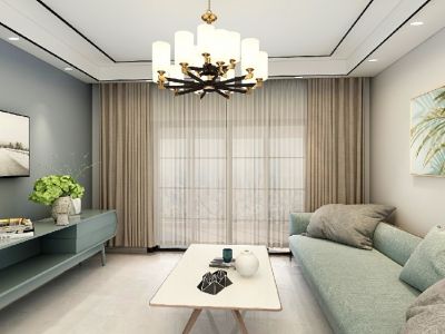 远洲丽廷-100㎡-简约风效果图