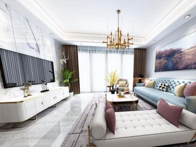 张家界未来城-100㎡-简约风效果图