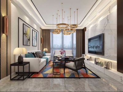 东岳·新外滩二期-154㎡-轻奢风效果图