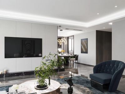 博沃大厦170平现代风格装修案例