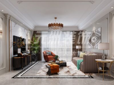 碧桂园174平米法式轻奢风格四居室装修案例