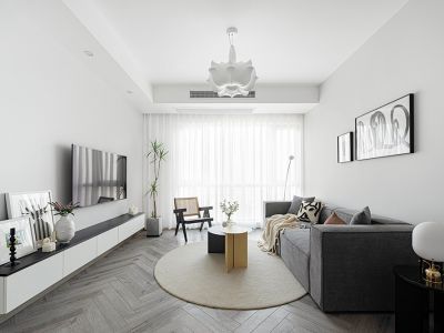 名豪假日雅苑-100㎡-现代风效果图