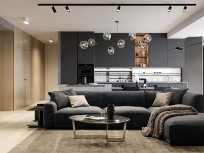 阳光水岸现代轻奢风格160平装修案例