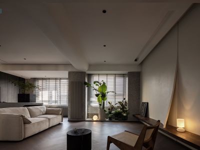 中海铂宫180平四居室现代风格装修案例