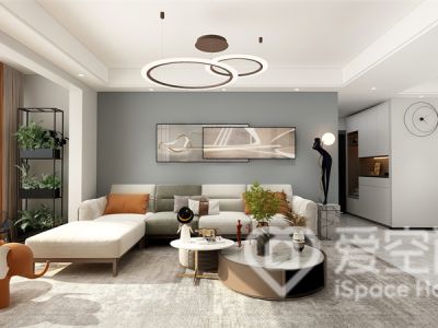 阳光100A区94平米三居室现代简约风装修案例