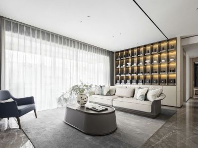 鑫磊漓江湾135平米现代风三居装修案例