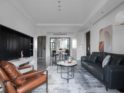 世茂天城114平三居室现代风格装修案例