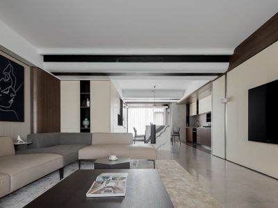 国宾半岛135平现代风四居装修案例