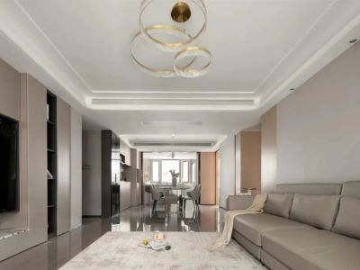 兴进漓江郡府金桂府124平米轻奢四居装修案例