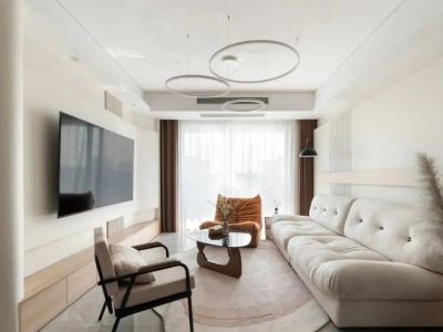 兴进漓江壹号龙腾阁118平米简约三居装修案例