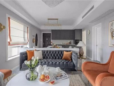 建瓴嘉苑128平米现代轻奢三居装修案例