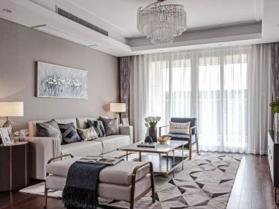 西美花城118平现代轻奢三室装修案例