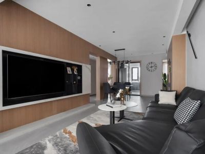 新里城西斯莱公馆D区107平米现代三房装修案例