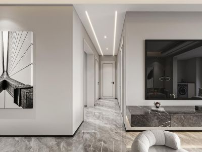 紫麒府现代风格122平米装修案例