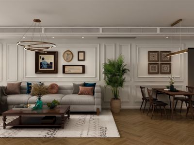 美的雍翠园欧式风格128平米装修案例