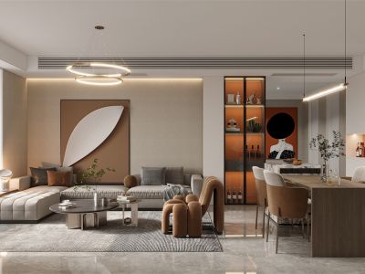 伟星万科现代风格120平米装修案例